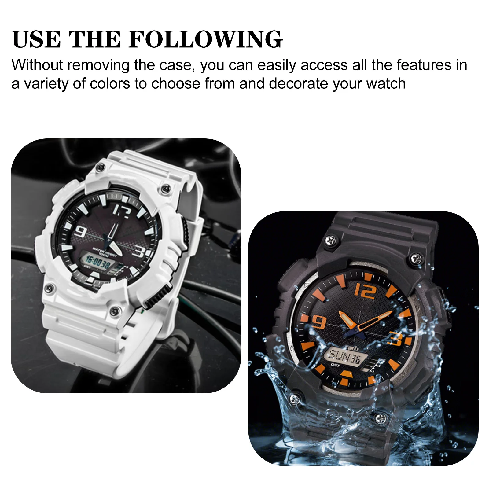 

Professional Watch Screen Bumper Stainless Steel Protector Durable Rustproof Easy Install Guard Prevent Scratches Bumps