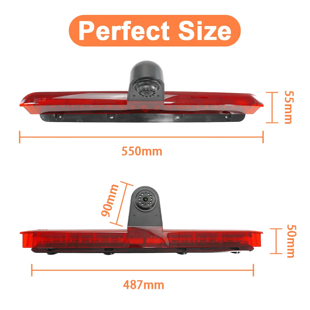 Carsanbo HD 170° Wide Angle Rear View Reversing Brake Light Camera Fit for SOLLERS/JAC Car Night Vision Waterproof Backup Camera