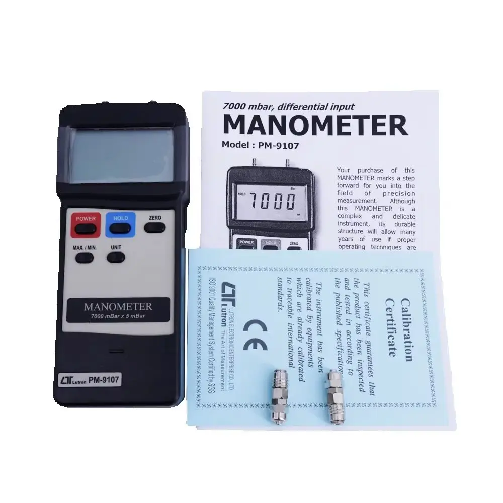 Lutron PM-9107 Manometr cyfrowy Zakres pomiaru ciśnienia 0~7000 (mbar)