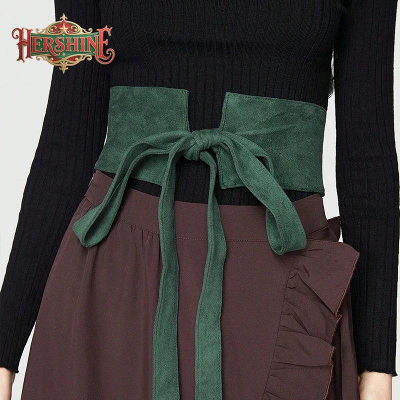 

HERSHINE женский модный замшевый широкий пояс, однотонный завязывающийся аксессуар, элегантный аксессуар для праздничного платья, рождественский подарок, весна, лето