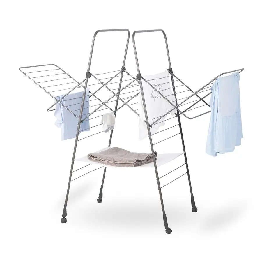 

Мультисушилка Homecare Premium SureGrip для сушки одежды в помещении и на открытом воздухе, легка текстурированная нескользящая полка, 82 фута. Сушка S