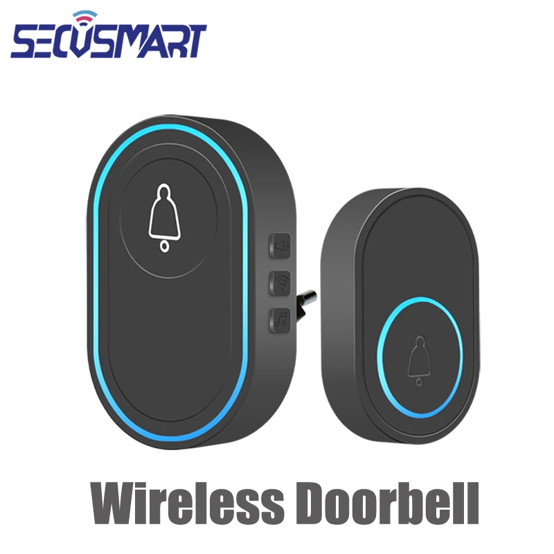 Home Welcome Doorbell Intelligent Wireless 433MHz Doorbell Waterproof 300M Remote EU AU UK US Plug smart Door Bell Chime