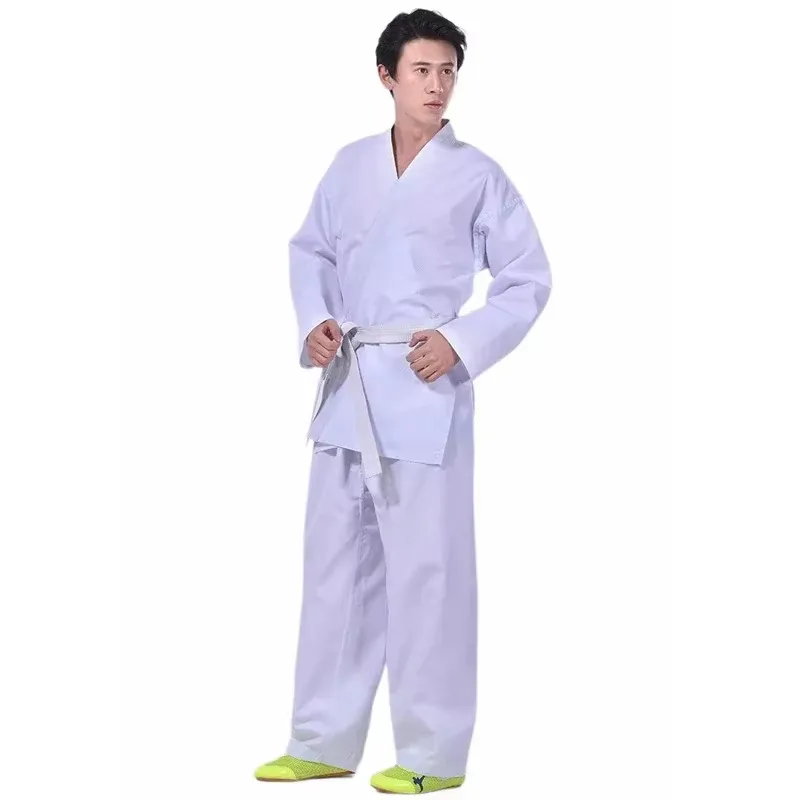 Karate Gi Uniform for Kids & Adults Cotton Polyester Blend Karate Suit with Belt Training Uniform for Dojo Practice Competition