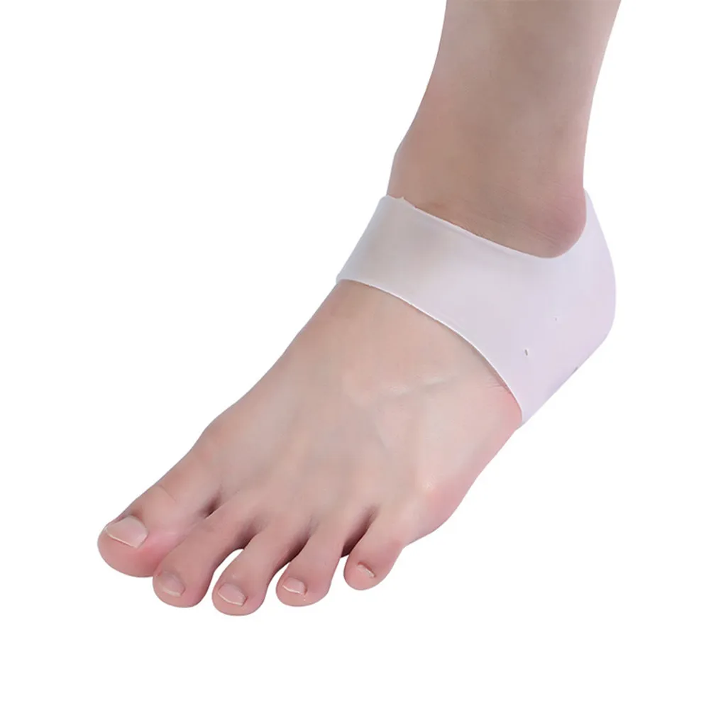 5Pairs Heel Silicone Breathable Air Hole Design Softens Calluses Relieves Heel Pain Outdoor Walking