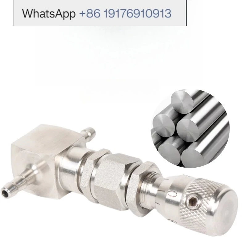 Hose joint trimming valve High precision stainless steel micro regulating valve with graduated right angle flow