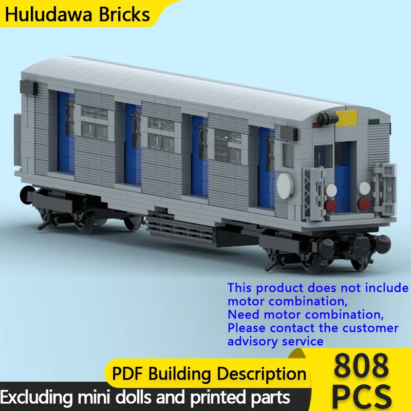 City Car Model MOC Building Bricks Subway Train Passenger Carriage Modular Technology Children Holiday Gifts Assemble Toys Suit