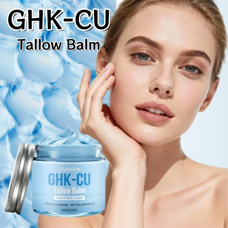Blue Copper Peptide Beef Tallow Honey Balm For Dry Skin Deep Hydration Nourish Non-greasy Even Skin Whipped Tallow Honey Cream
