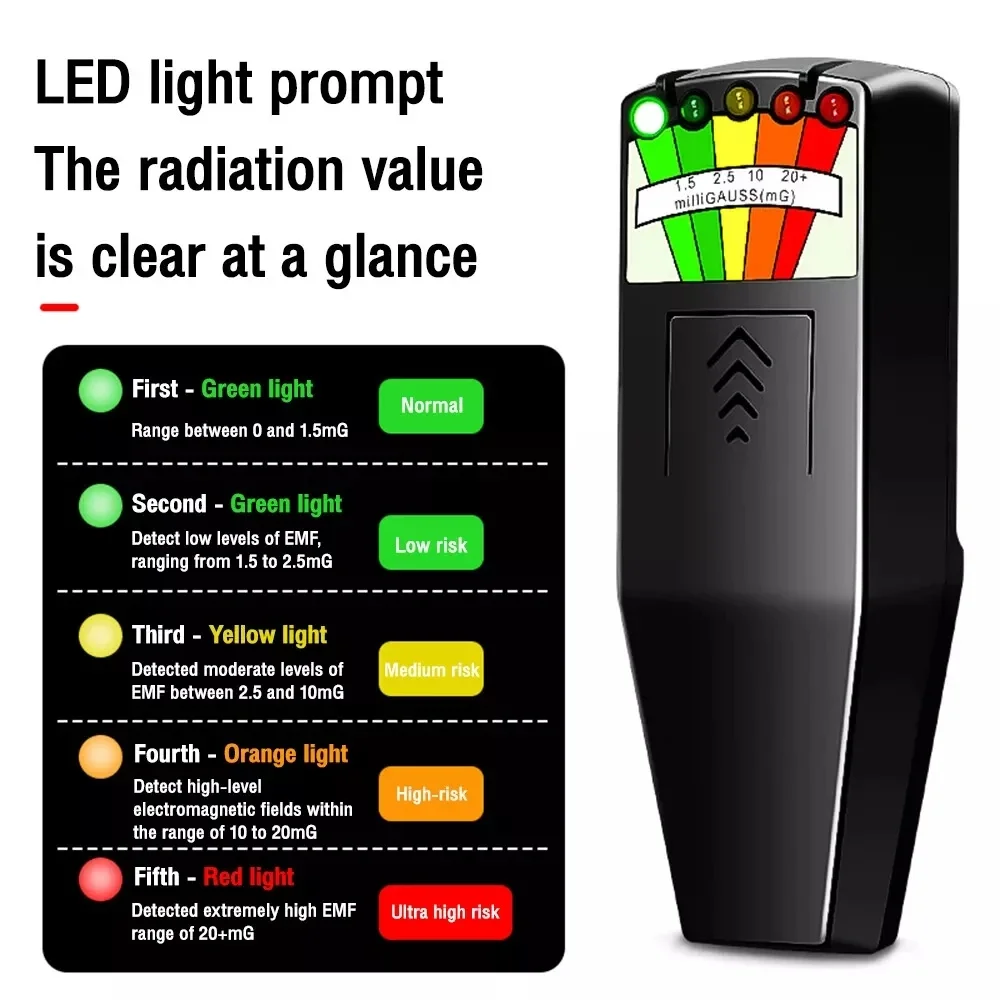 K2 Handgehaltenes LED EMF-Messgerät Magnetfeld-Detektor für Geisterjagd Elektromagnetisches Paranormales Equipment Tester – Detail 4