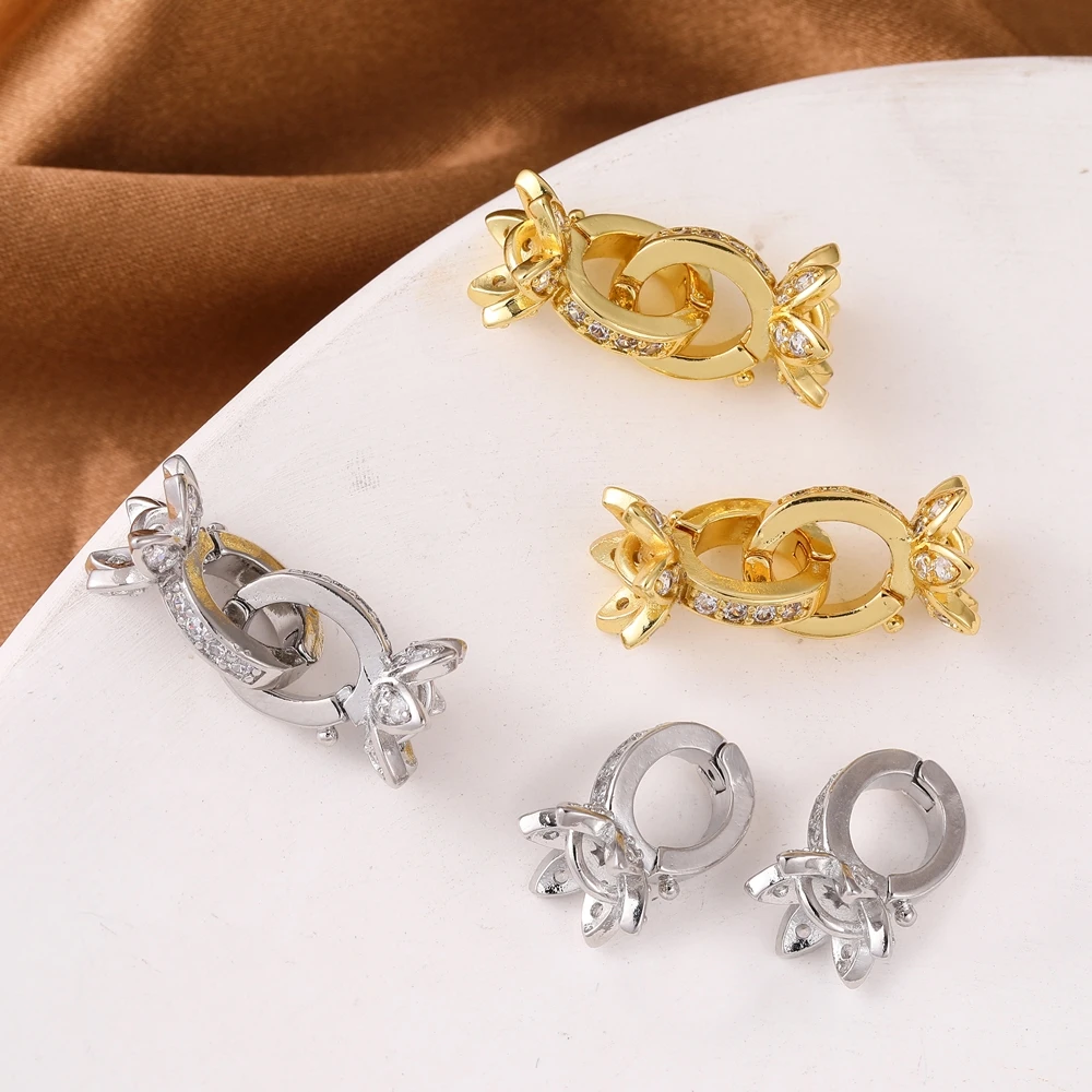 Juya DIY Jewelry Findings Supplies Infinity Connector Fastener Clasp Accessories For Natural Stones Beads Pearls Jewelry Making