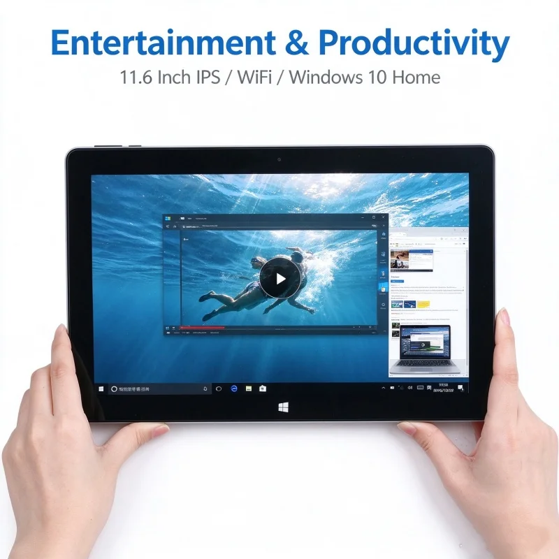 11.6 Inch KU Mini Notebook WINDOWS 10 Home 4GB RAM 64GB ROM X5 Z8300 Quad Core,2M Cache Processor 64-Bit Operating System WIFI
