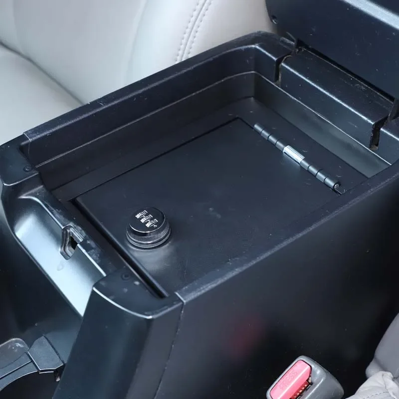 For Toyota Land Cruiser Prado FJ120 2003-2009 Car Armrest Storage Privacy Password Lock Security Safe Box Car Accessories
