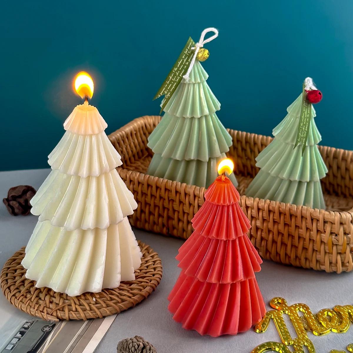 3d Weihnachts baum Kerze Silikon form DIY Duft kerze Seifen formen Harz Gips Silikon form Urlaub Geschenke Wohnkultur