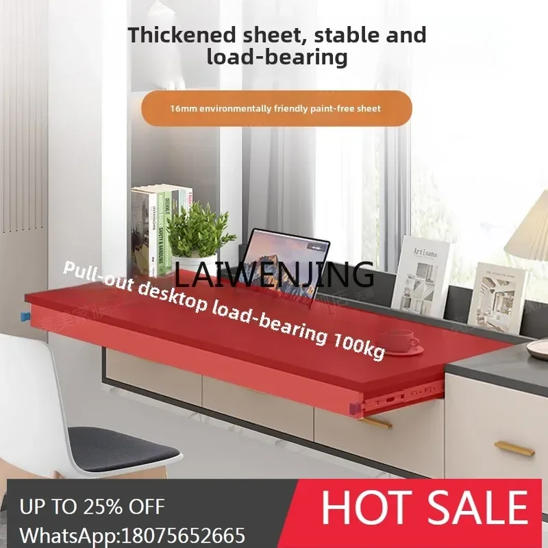 bay window cabinet desk integrated pull-out countertop table simple window sill cabinet