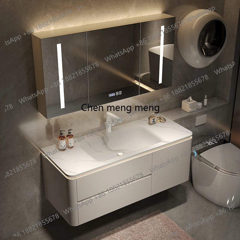 Light Luxury Modern Bathroom Cabinet Mirror Accessories Toilet Kitchen Cupboard Skincare Trendy Gadgets Archivadores Furniture