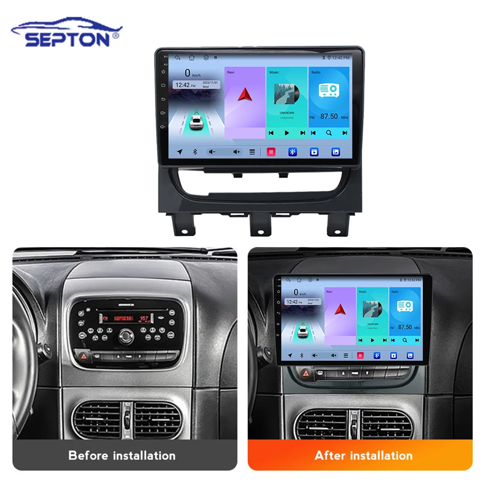 SEPTON Android Auto Car Radio for Fiat Strada Idea 2012-2016 Ram 700 Aventure Carplay 4G GPS WIFI FM BT Car Intelligent Systems