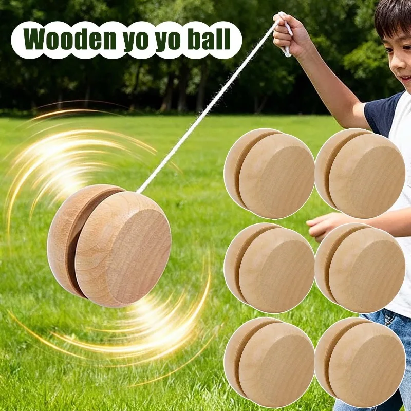 

1-10 шт. деревянных игрушек-йо-йо, обычные игрушки для игр на улице, маленькие йо-йо для детских праздников и раннего развития