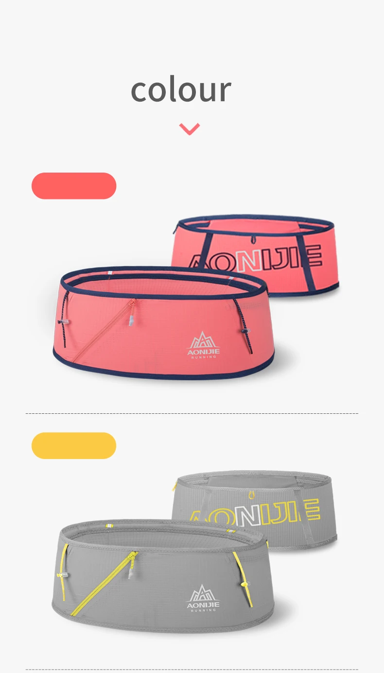 AONIJIE W8101 Hydration Running Belt Waist Pack Travel Money Bag Trail Marathon Gym Workout Fitness Mobile Phone Holder