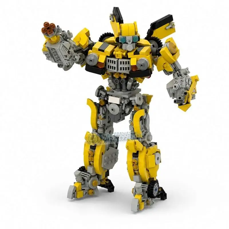 NEW 1145PCS 2-in-1 Transformable Mech & Sports Car MOC Model DIY Assembled Building Bricks Classic Robot Vehicle Combo Toy Gift