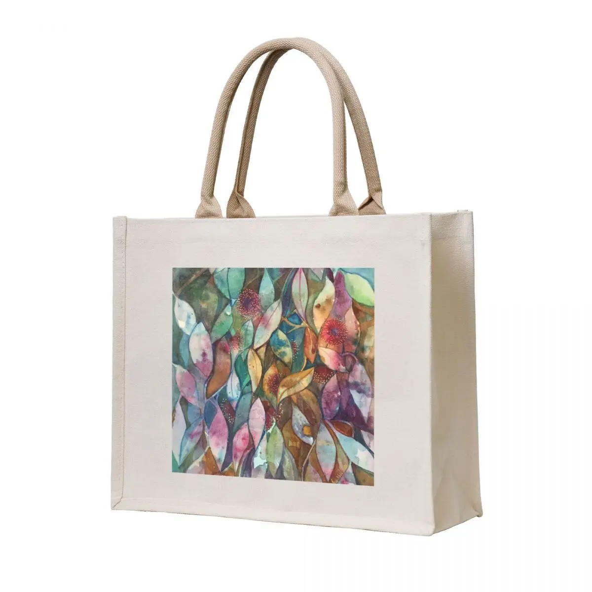 

Watercolor Gum Blossoms in Green and Pink Tote Bag sacs de shopping tote bag screen Women's shopper custom bags