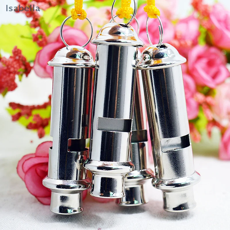 ❤Outdoor Survival Whistle Stainless Steel High-frequency Training Whistle Police Traffic Command Pet Training Referee Whistle