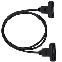 USB-C Cable Extension Cord Female to Female 10Gbps USB 3.1 Type-C with Screw Hole for Data Charging