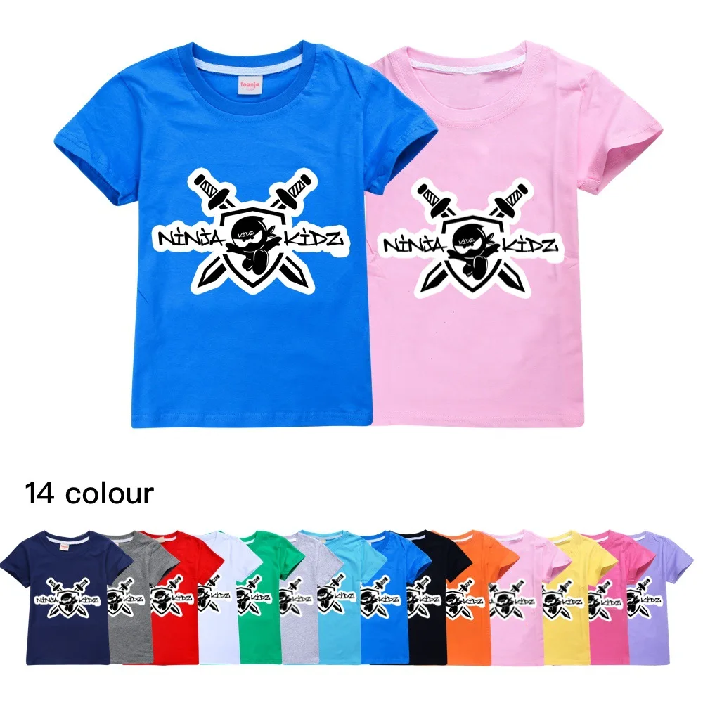 

Ninja Kidz Children's Cartoon T-Shirt For Boys Girls Cute 3D Print Short Sleeve T Shirts Child Baby Toddler Anime Tee Tops 2-16Y