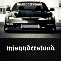 Misunderstood Car Sticker Decal Windshield Banner Windscerrn JDM Auto Vehicle Vinyl Decor