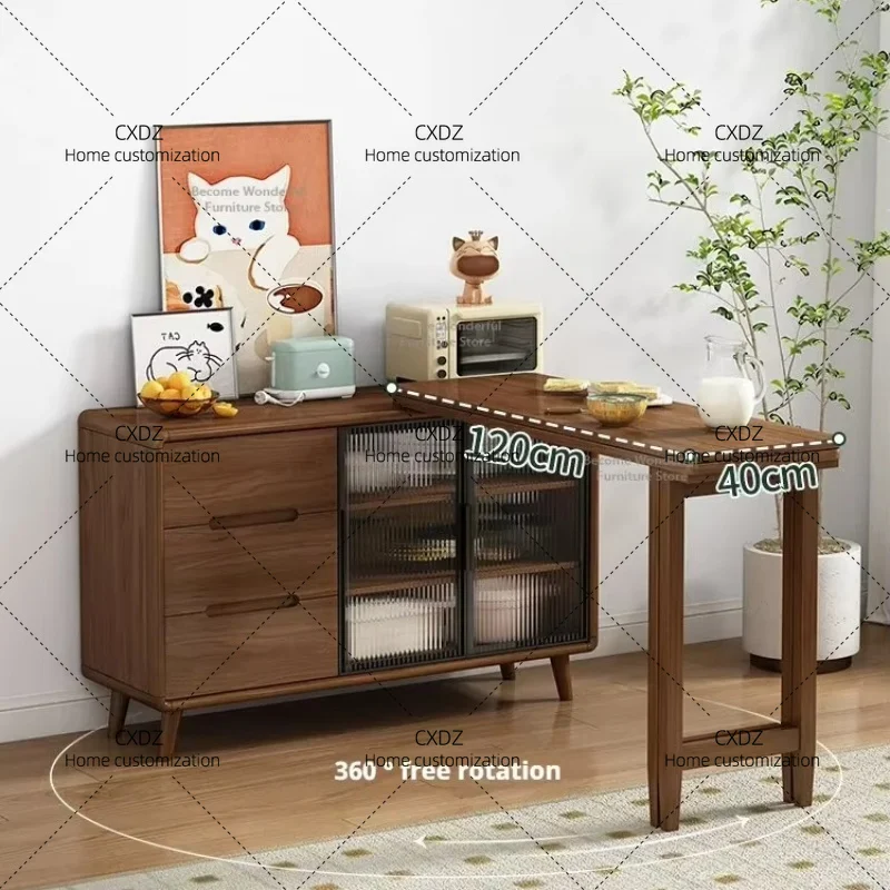 XX New Foldable Kitchen Dining Tables Coffee Wooden Luxury Dinette Dining Tables Insular Design Home Furniture