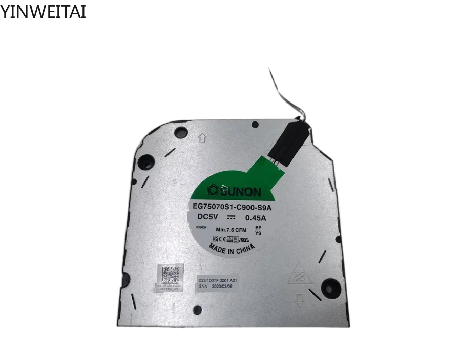 Laptop CPU Cooling Fan EG75070S1-C900-S9A DC5V 0.45A 4-Pin For DELL Precision 3581 0FTG5H FTG5H