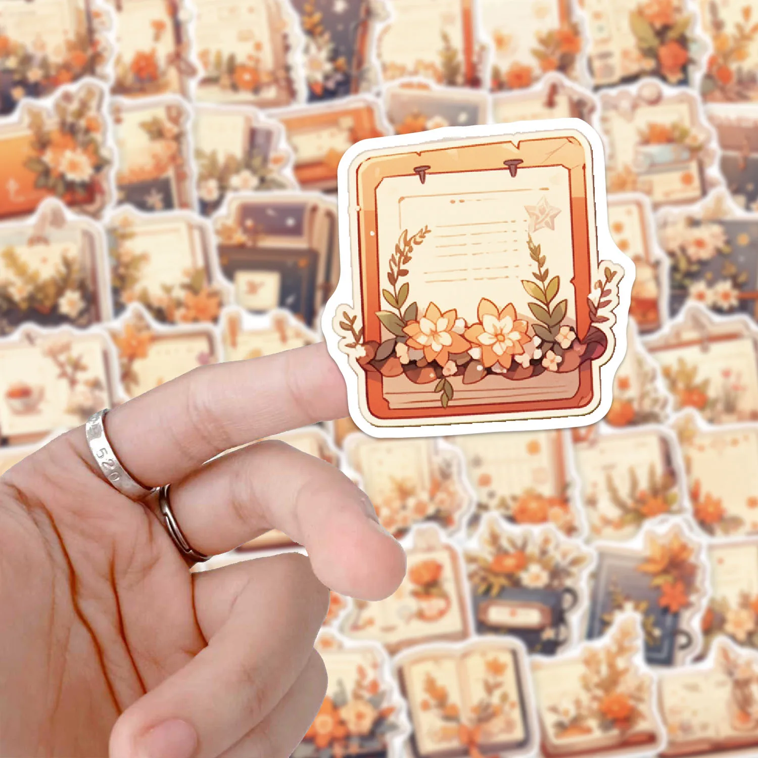 50 قطعة من ملصقات الهاتف الممتعة على شكل زهرة المعرفة الكرتونية، ملصقات ألعاب الكمبيوتر المحمول وكوب الماء