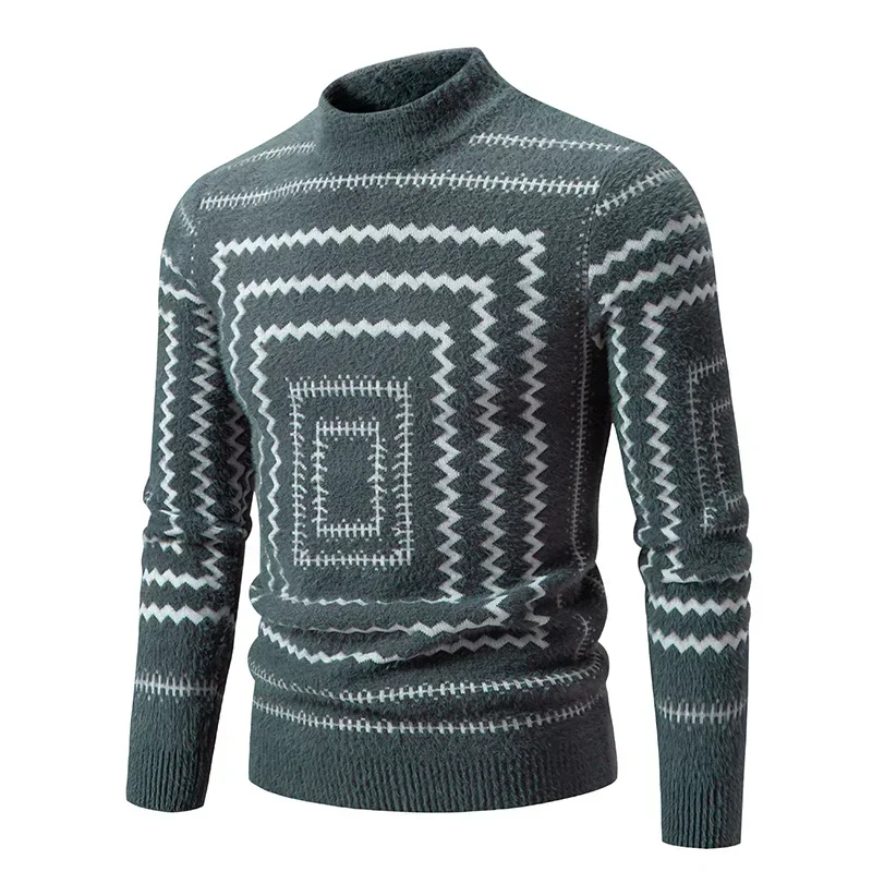 Men's Pullover New Autumn and Winter Casual Warm  Sweater Knit Multicolor Trends Tops