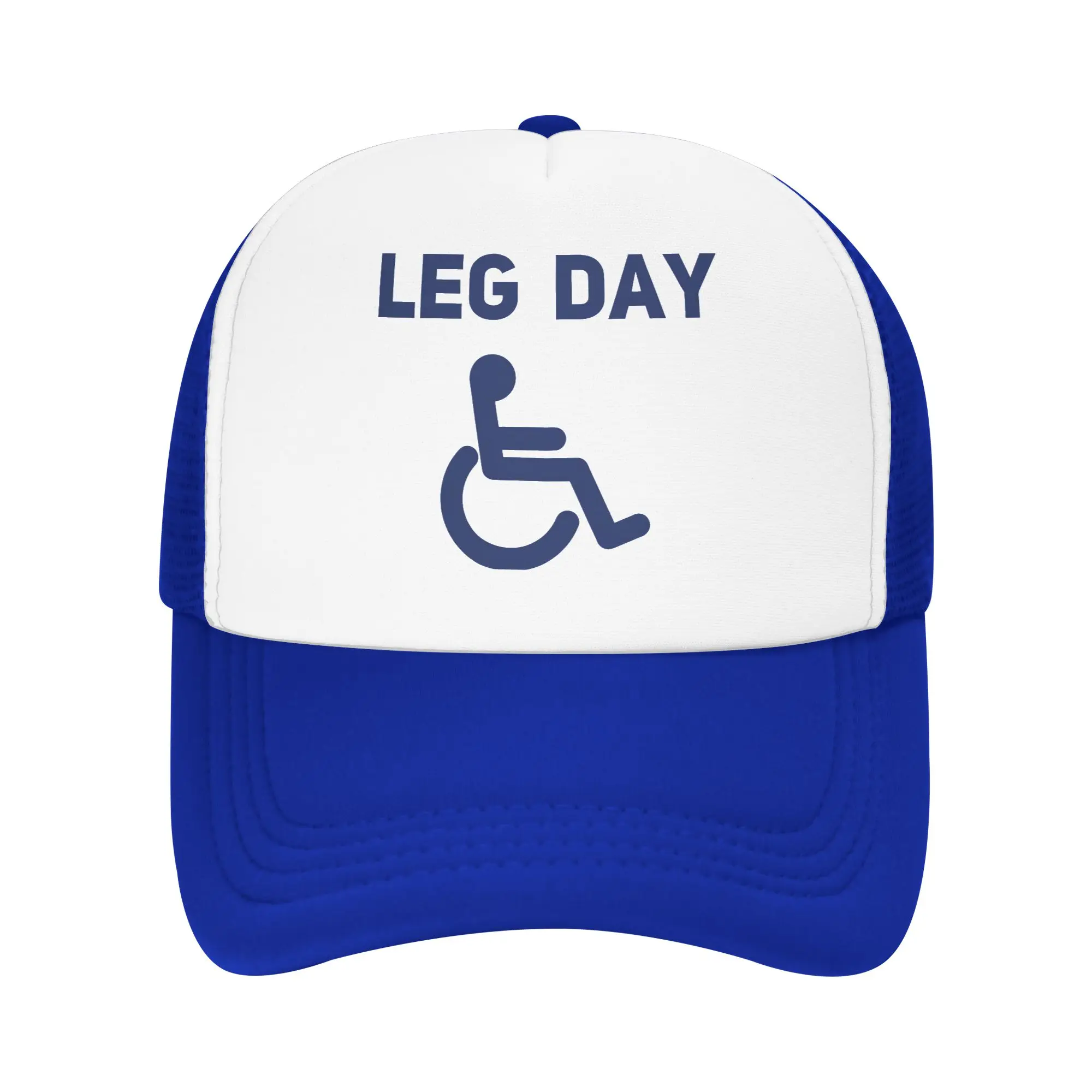 Leg Day Funny Handicap  Trucker Hats Unisex  Dad Hat Sun Hat Dad Hat Adjustable Snapback Caps Mesh Baseball Caps Summer