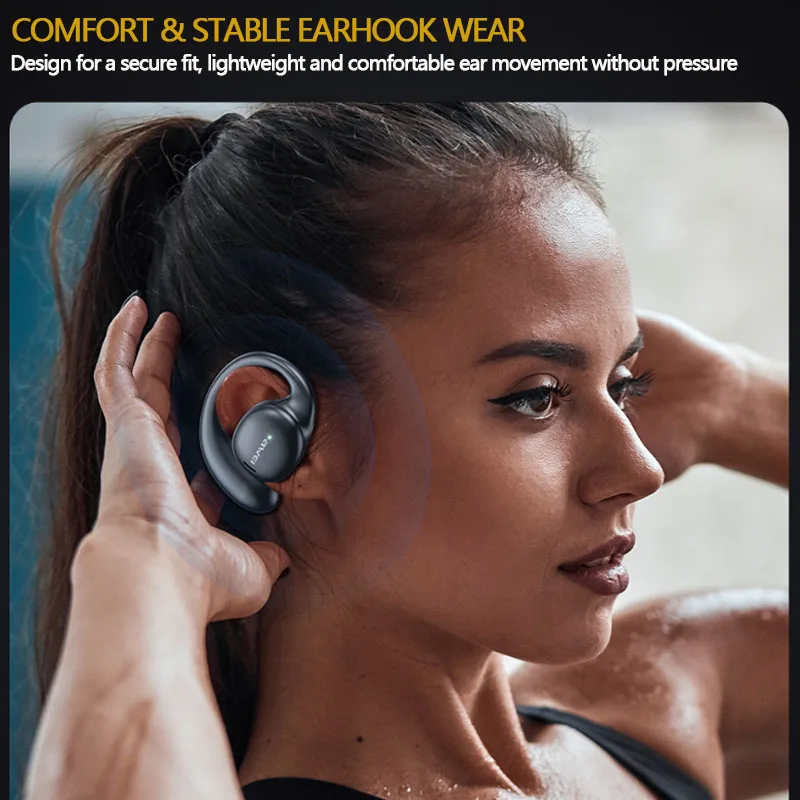 Awei T80 OWS Earhook Sports Headset  Air Conduction Wireless Bluetooth Headphones Bluetooth 5.3 Earphones TWS Earbuds 450mAh