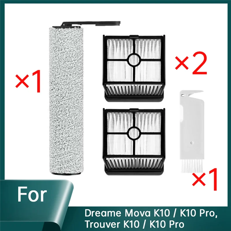 【Berserk】Для пылесоса Dreame Mova K10/K10 Pro, Trouver K10/K10 Pro, основная щетка и аксессуары для фильтров, сверхпрочный переменный ток