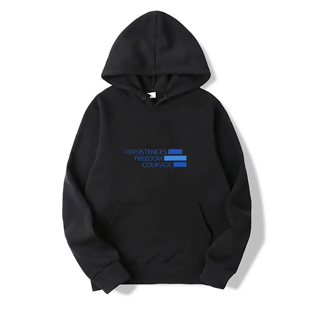 Citation motivante sur la persévérance, la liberté et le courage. Typographie. Nouveaux modèles d’automne et d’hiver de sweats à capuche pour hommes et femmes.