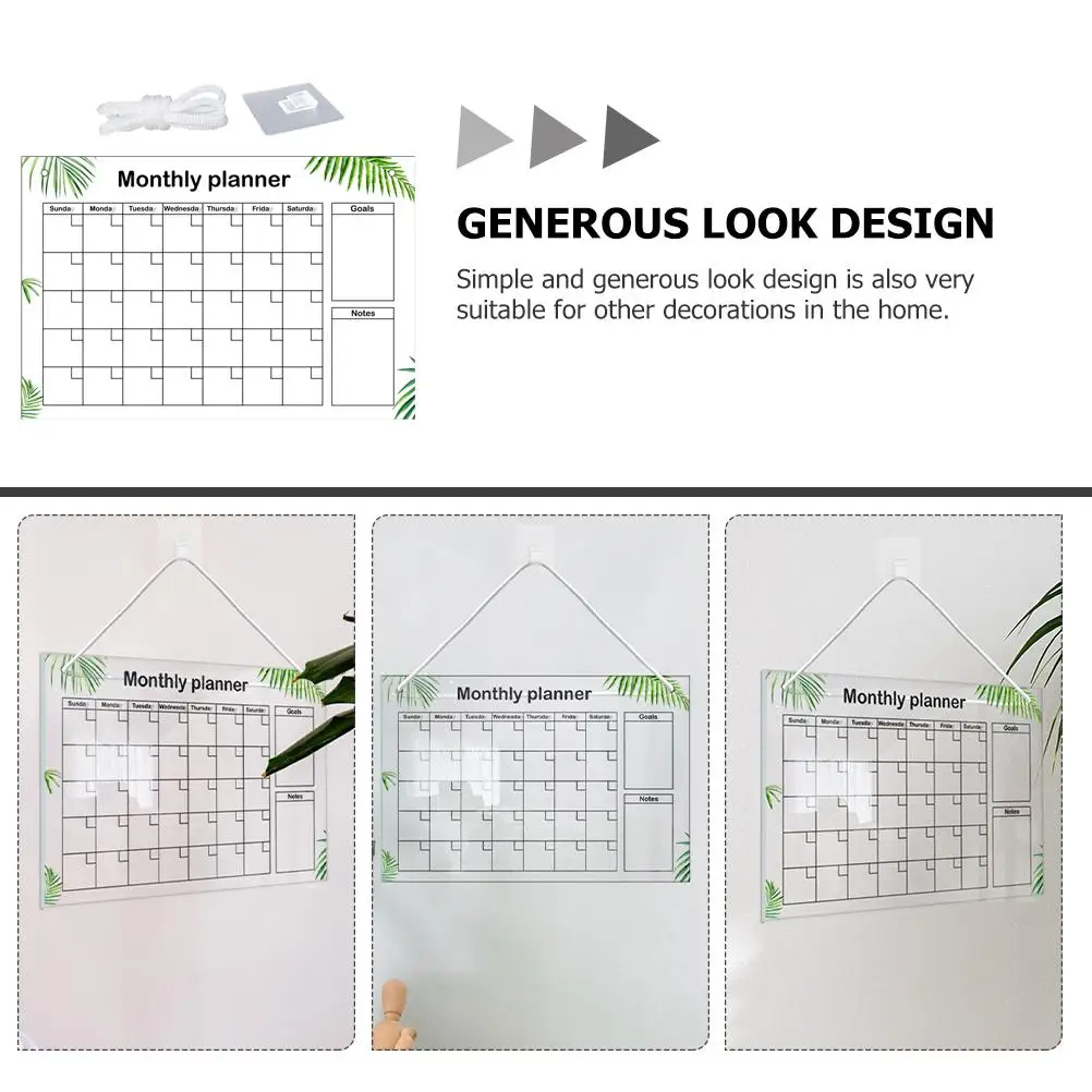 

Magnetic White Board Monthly Planning Note Whiteboard Multi-function Memo Acrylic Creative Adornments