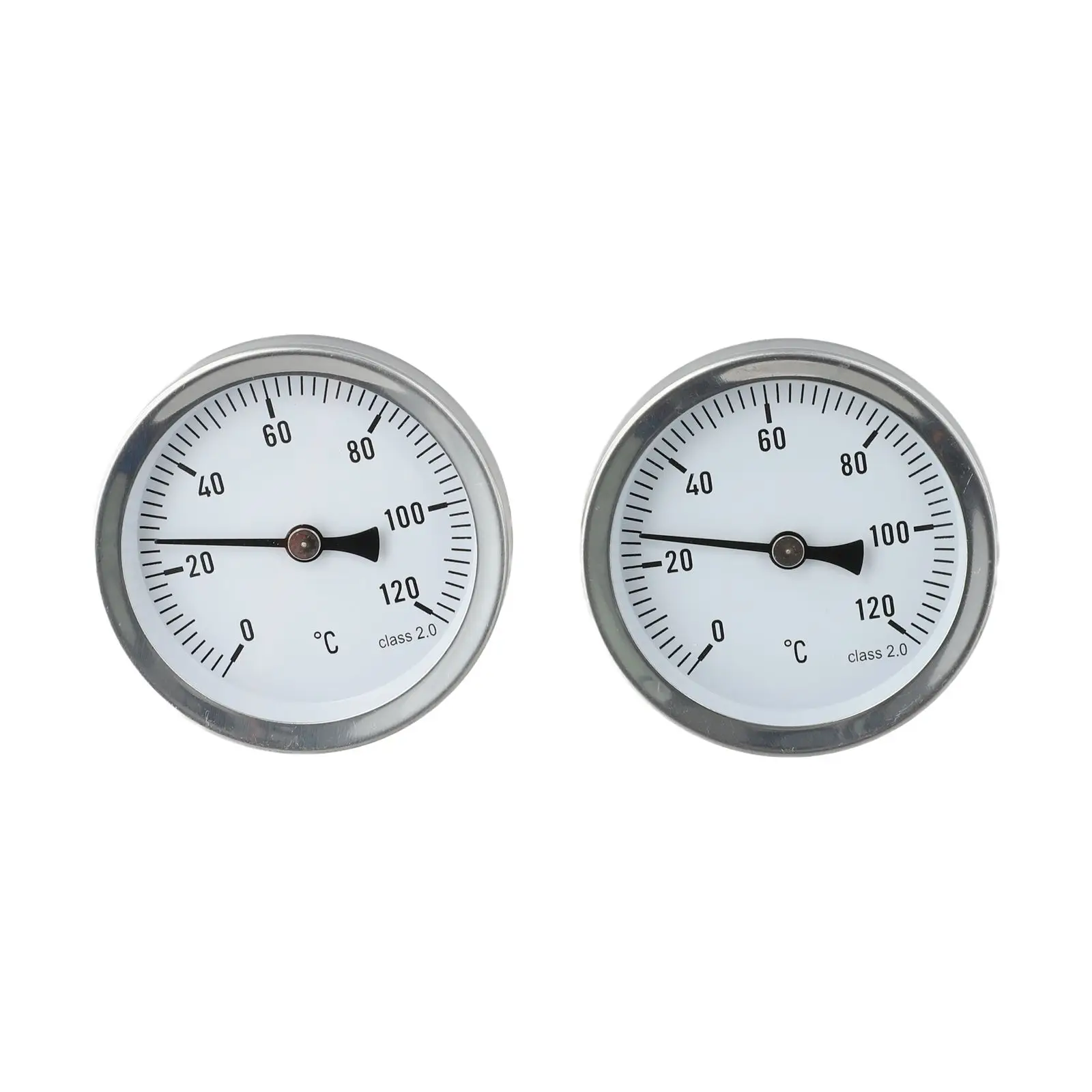 Boiler Thermometer Analog Bimetal Thermometer Water for dial Diameter 63mm Stainless Steel Casing 63mm for dial Diameter