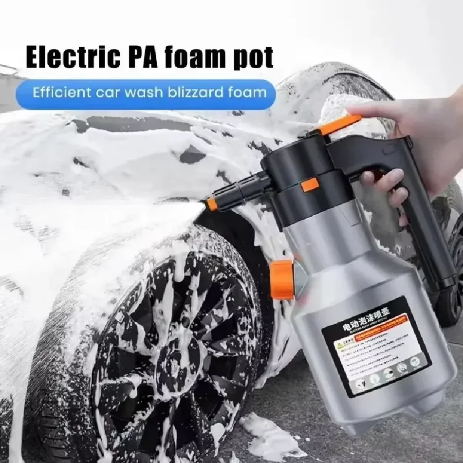 Electric Foam Sprayer Handheld Professional 2L Snow Foam Cannon Motorized Car Wash Sprayer for Car Wash Car Rechargeable