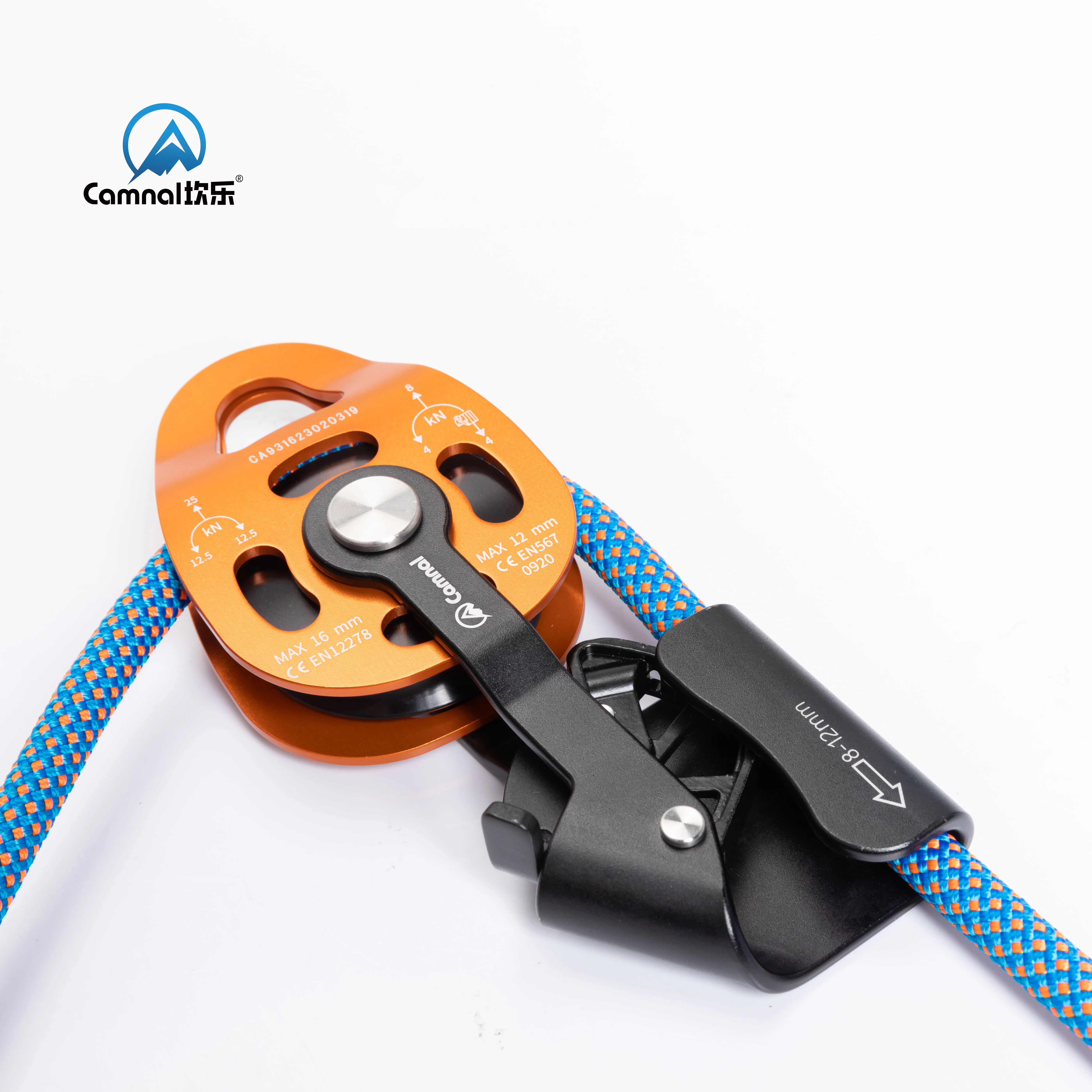 

Outdoor Rope Grabber Fall Arrestor Rock Climbing Falling Protector CE Certified Heavy Transport Rescue Pulley High Altitude