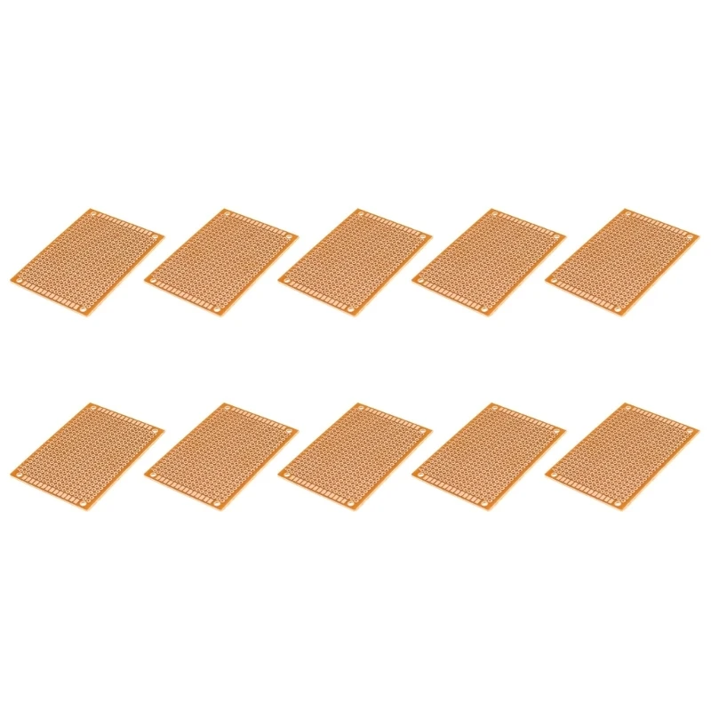 462D 10pcs 5x7cm Plastic Protoboard Insulated Phenolic Solderable Boards Breadboard For DIY Electronic Experiments