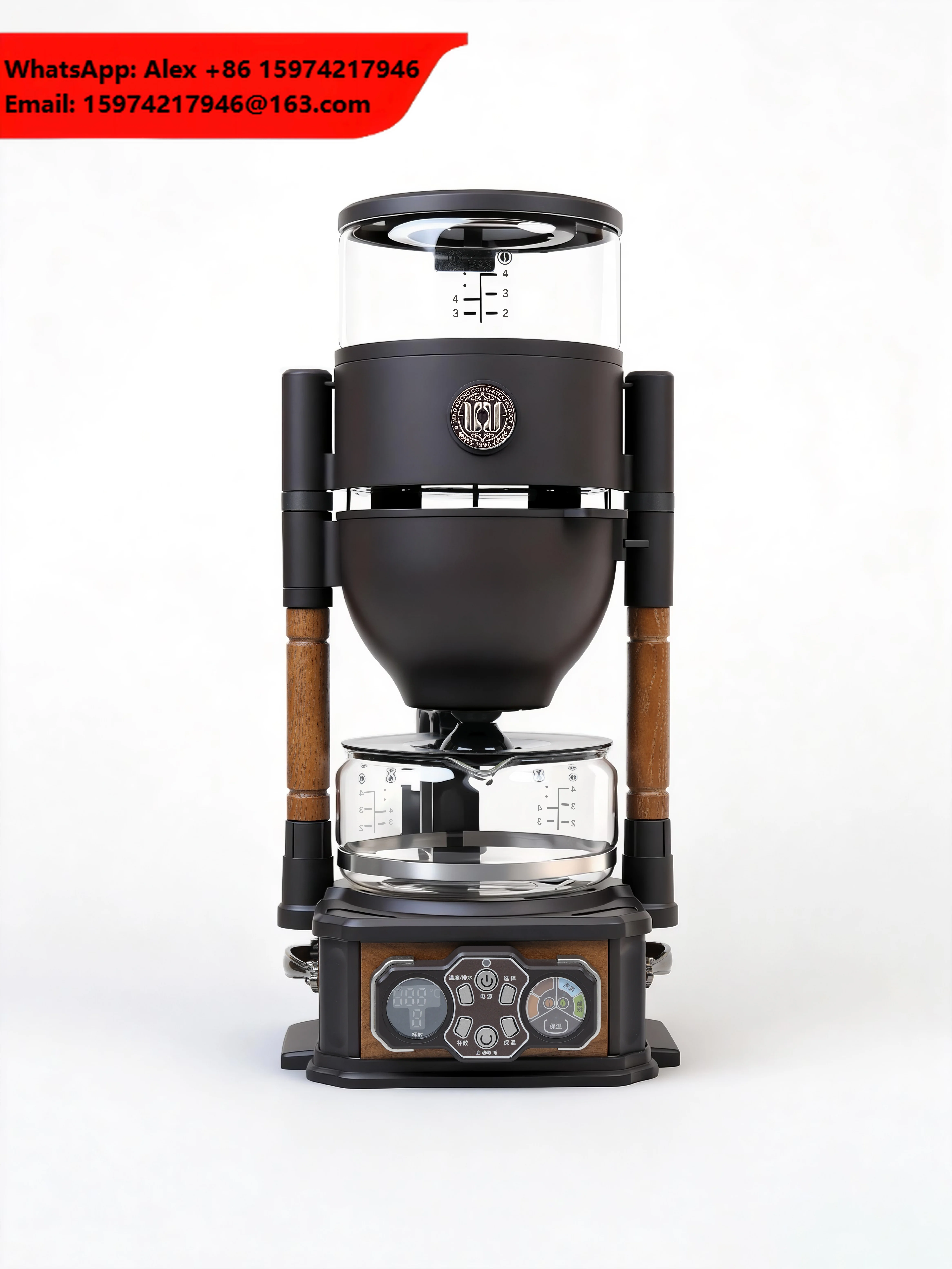 Electric Automatic Pour Over Coffee Brewer With Auto Blooming System & Multi-Level Temperature Control For Daily Coffee