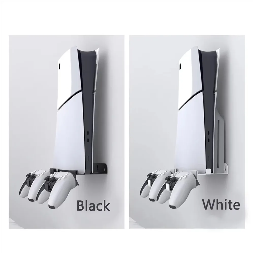 Wall Mount Stand for Slim Vertical Holder Kits for Slim Console and Controllers Black