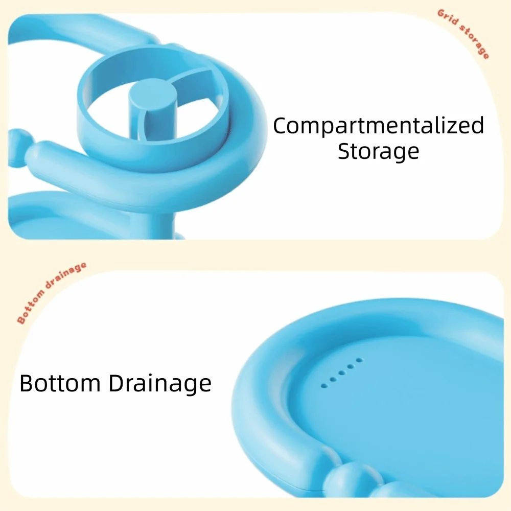 Dopamine Toothpaste and Toothbrush Holder Storage with Cup/Cover Toothbrush Holder Dust-proof Drainable Tooth Brush Stand