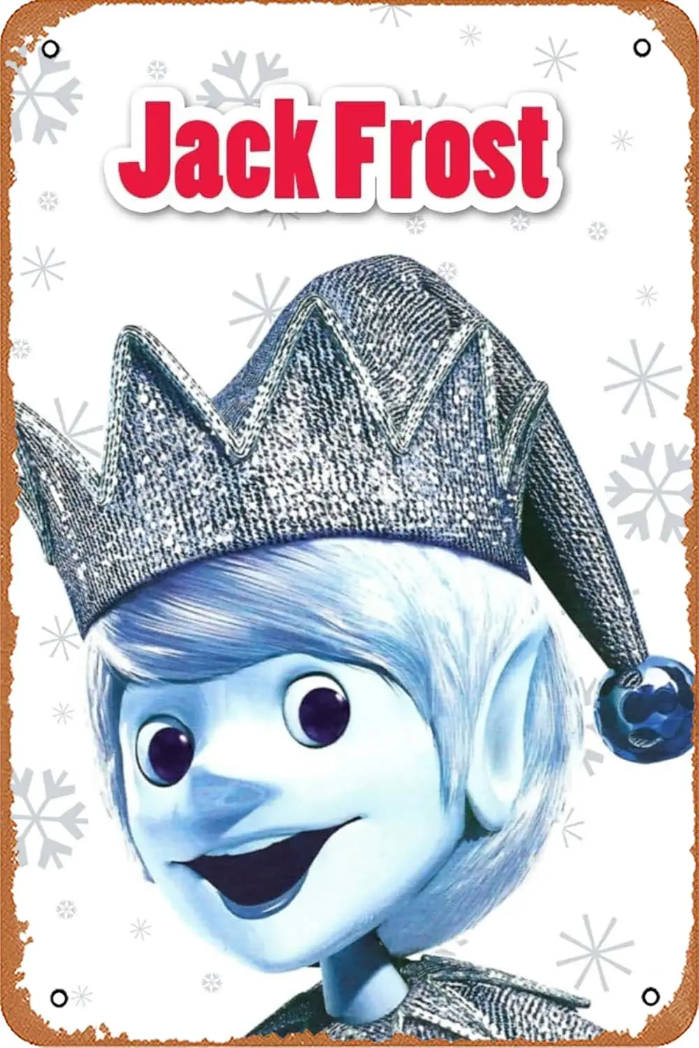 Jack Frost Movie poster Retro Metal Sign Vintage Tin Sign for Wall Decor Cafe Bar Office Home Art Gift 12 X 8 inch sign