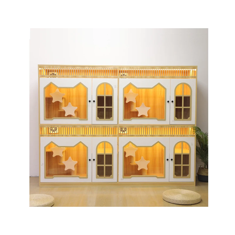 

Factory manufacturer hot selling pet cages&houses multi function cat cage large pet furniture solid wood cat villa