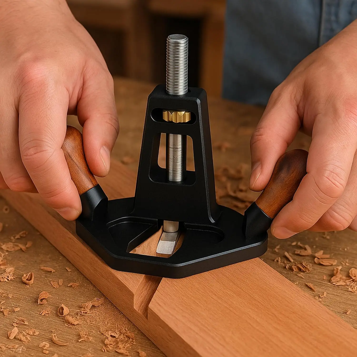 Router Plane Handheld Woodworking Tool Quick Adjust with Depth Stop Tuning Joinery Cutting Grooves Woodcraft Surface Smoothing