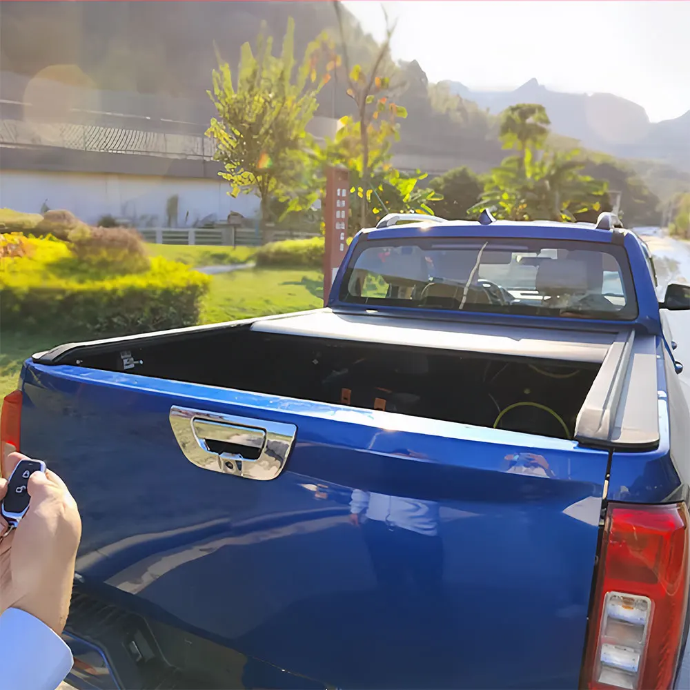 

Pickup Truck Bed Cover Aluminum Roller Shutter Electric Roll Lid Cover Tonneau Cover