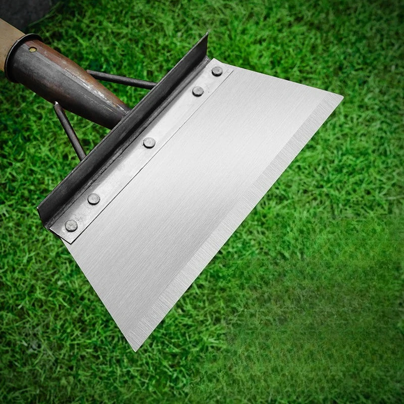 Heavy Duty Manganese Steel Snow Shovel Farm Tool, Sharp Blade for Snow, Manure, Debris, Livestock Barn Cleaning