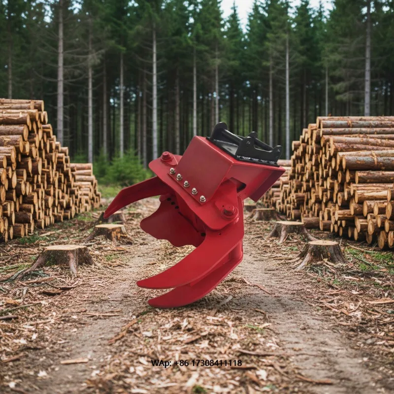 Energy Cutter Tree Shear for Excavators 1.5-8T, 12cm/18cm Cutting Options & EURO Adapter for Forestry Woodworking
