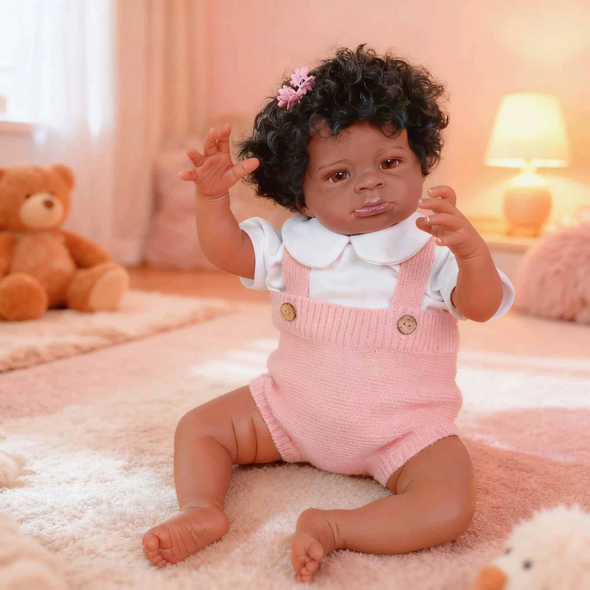 

48cm Lanny Heirloom Reborn Doll - Weighted Soft Body, Magnetic Pacifier & Handcrafted Eyelashes, CE Certified Gift for Girls